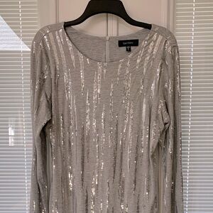 Party dress!! Size XL gray with silver sequins. Super comfy and fun!